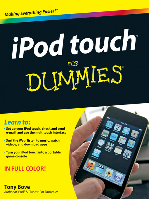 Title details for iPod touch For Dummies by Tony Bove - Available